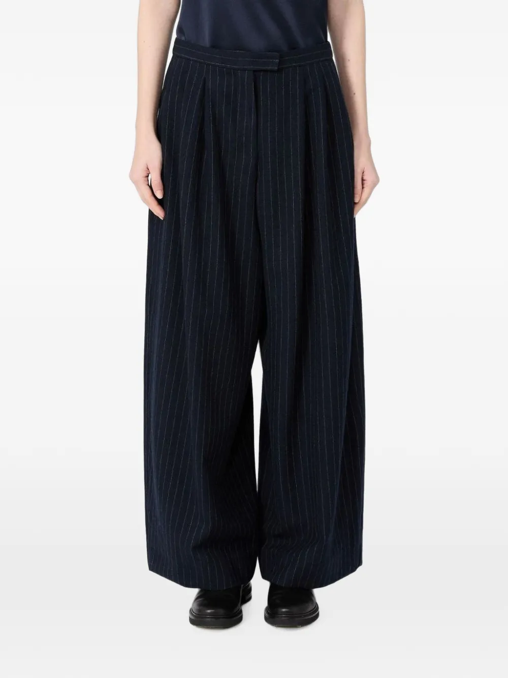 'S Max Mara pinstripe-pattern pleated trousers - Blau