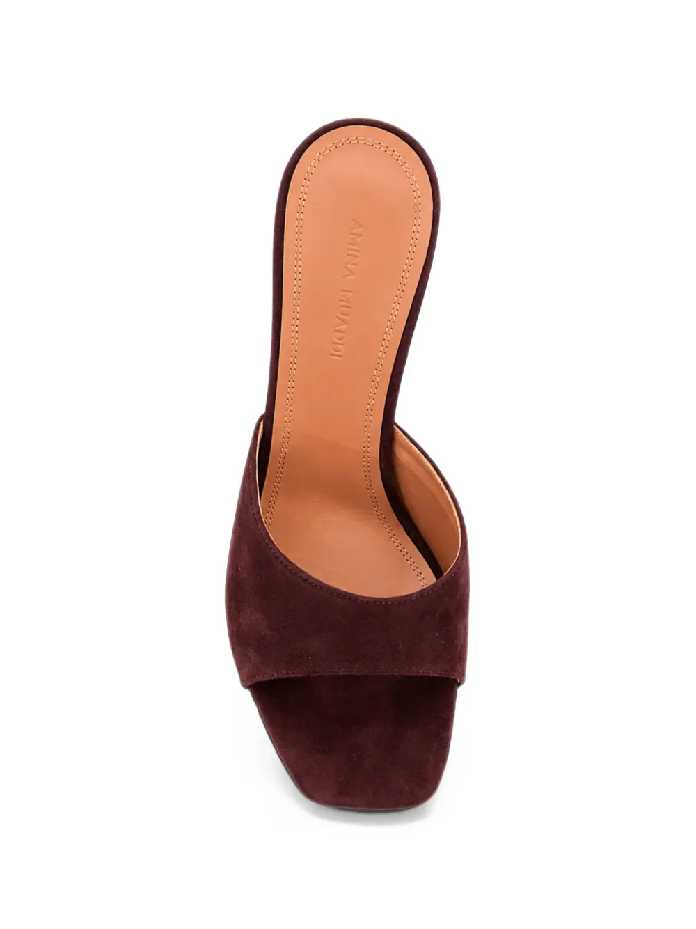 Amina Muaddi Lupita suede sandals Paars