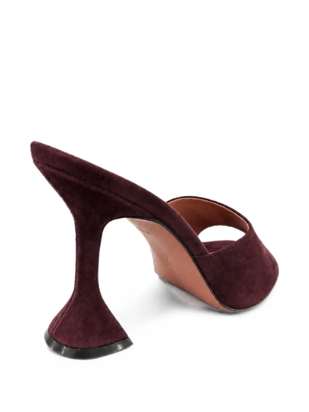 Amina Muaddi Lupita suede sandals Paars