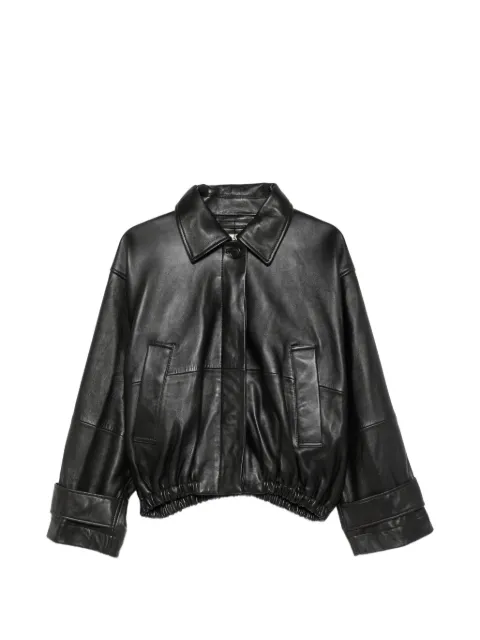 Róhe batwing-sleeve leather jacket