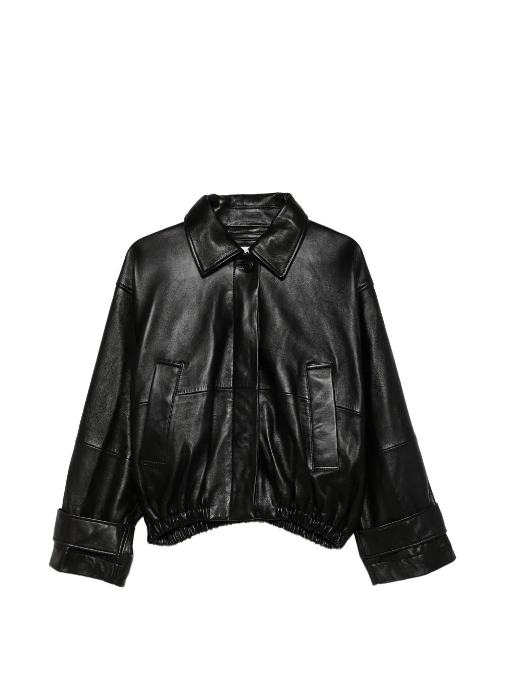 Róhe batwing-sleeve leather jacket