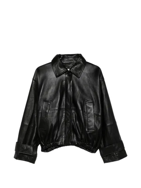 Róhe chaqueta de cuero de manga murciélago