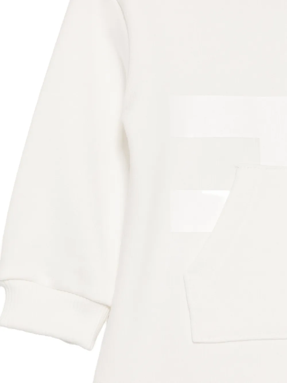 Elisabetta Franchi La Mia Bambina Jurk met capuchon en logoprint Wit