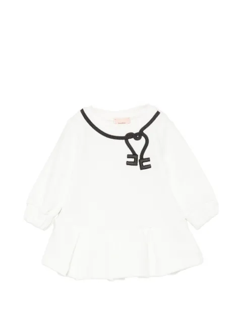 Elisabetta Franchi La Mia Bambina vestido con logo bordado