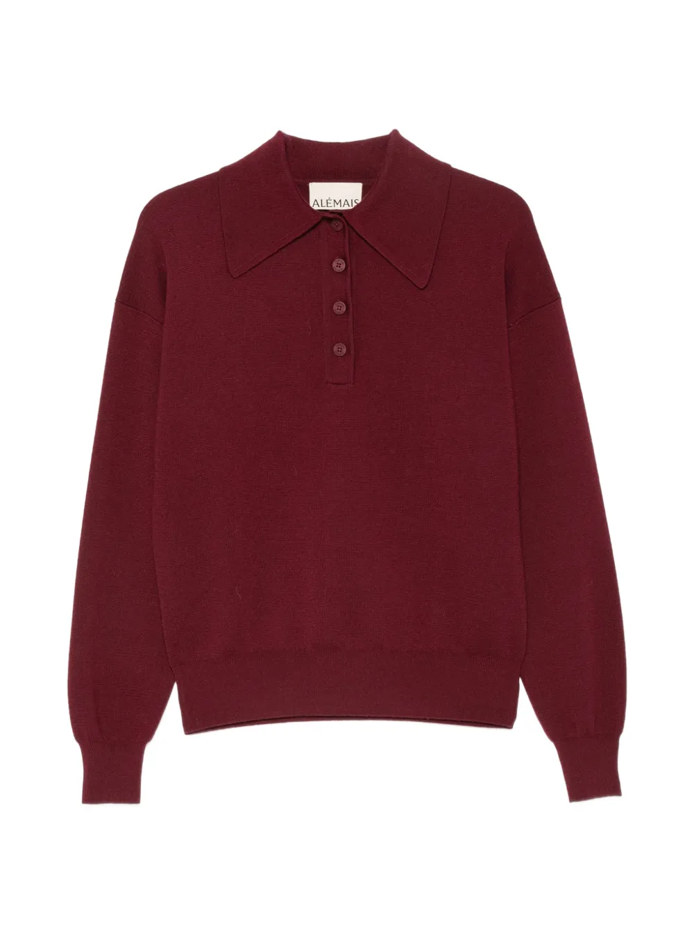 ALEMAIS logo-patch button-up polo top - Viola
