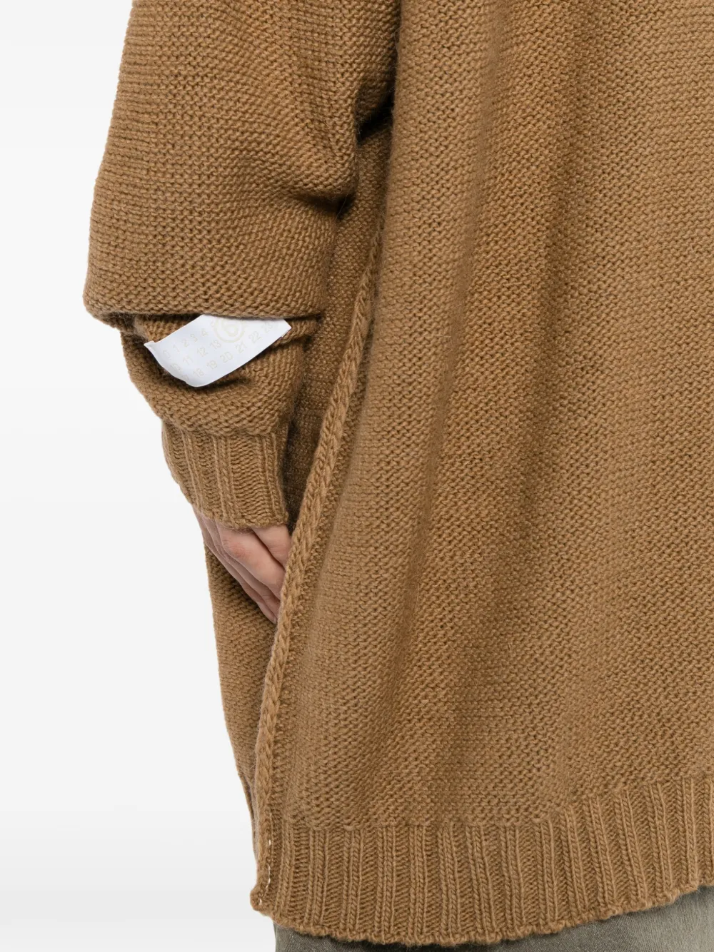 MM6 Maison Margiela Button-up vest met V-hals Bruin