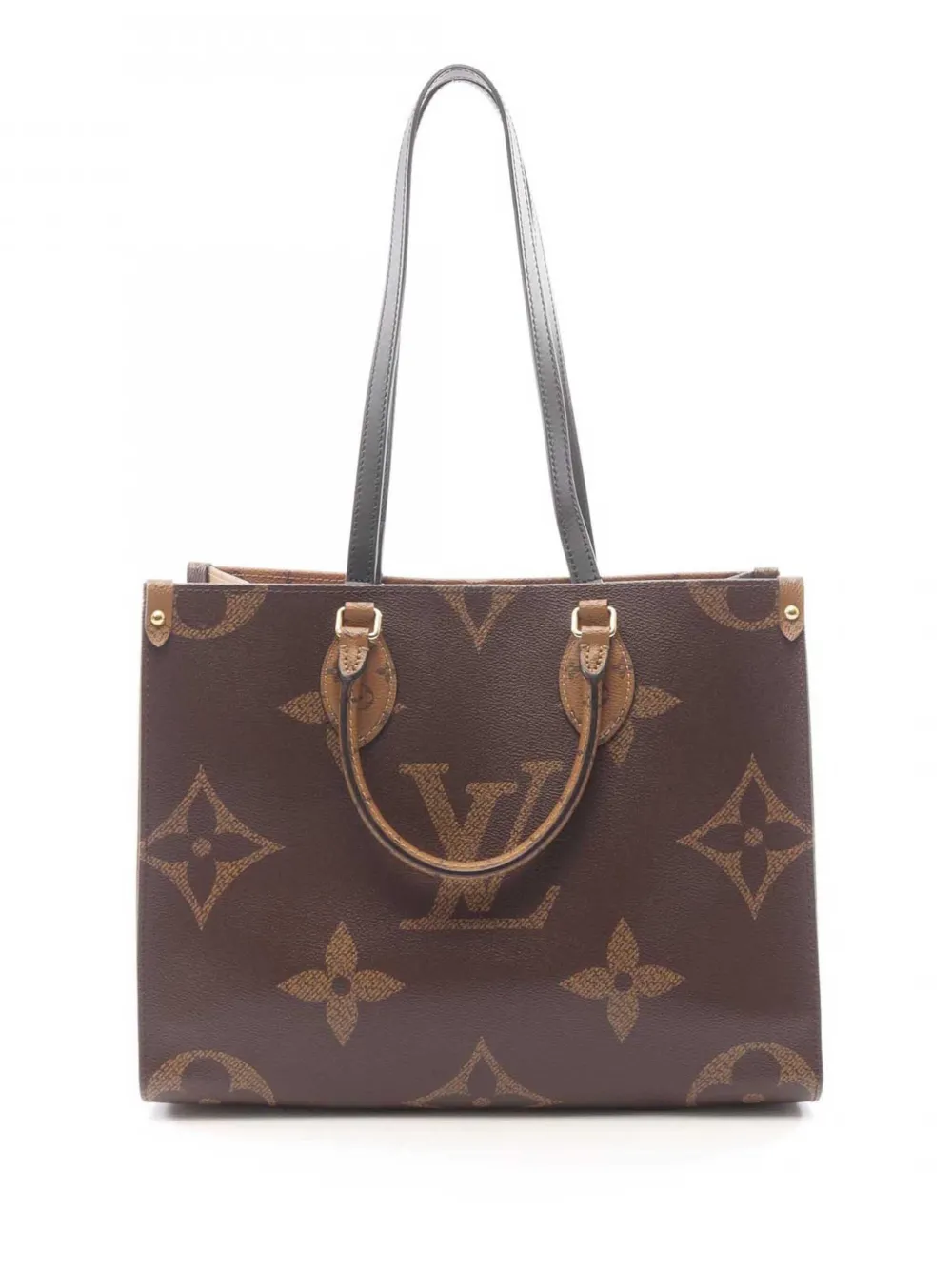 Louis Vuitton Pre-Owned 2021-2026 Monogram Reverse Giant OnTheGo MM satchel - Marrone