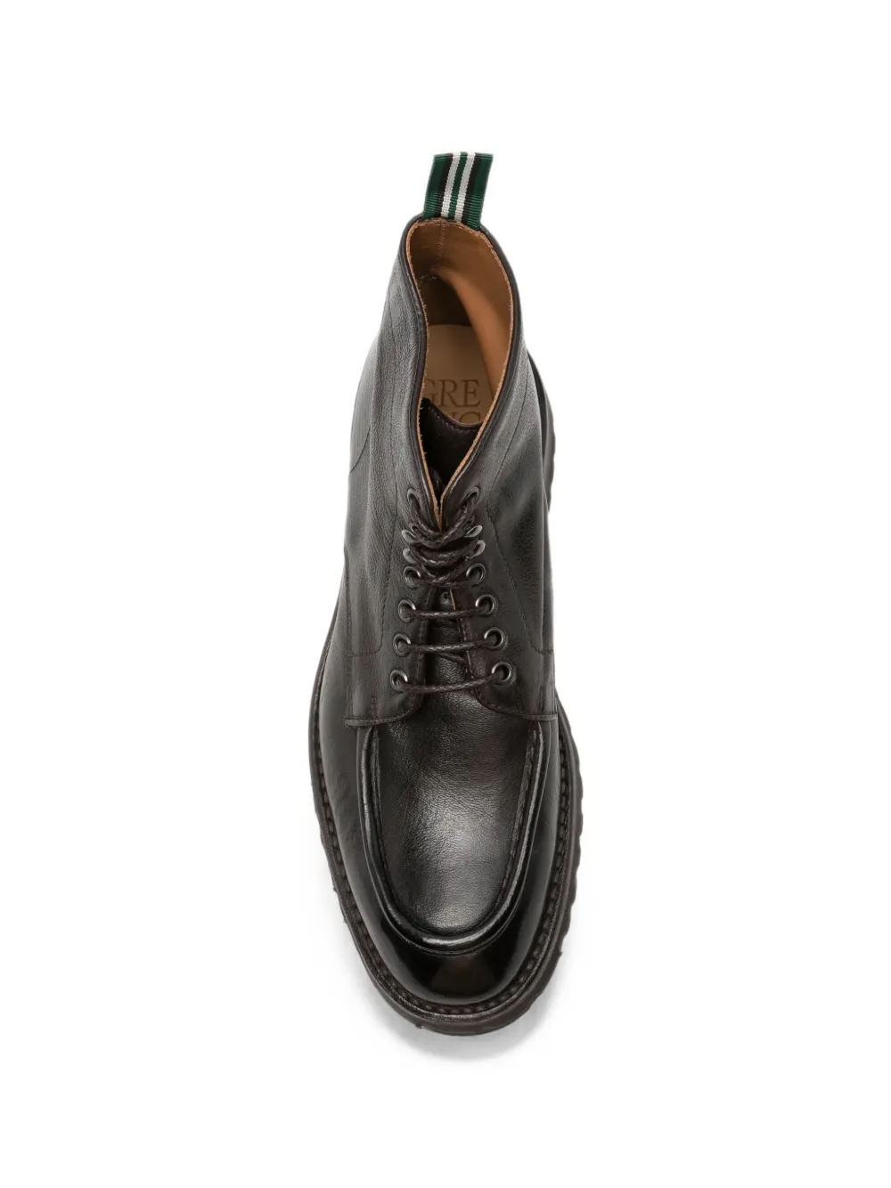 Green George lace-up leather ankle boots Bruin