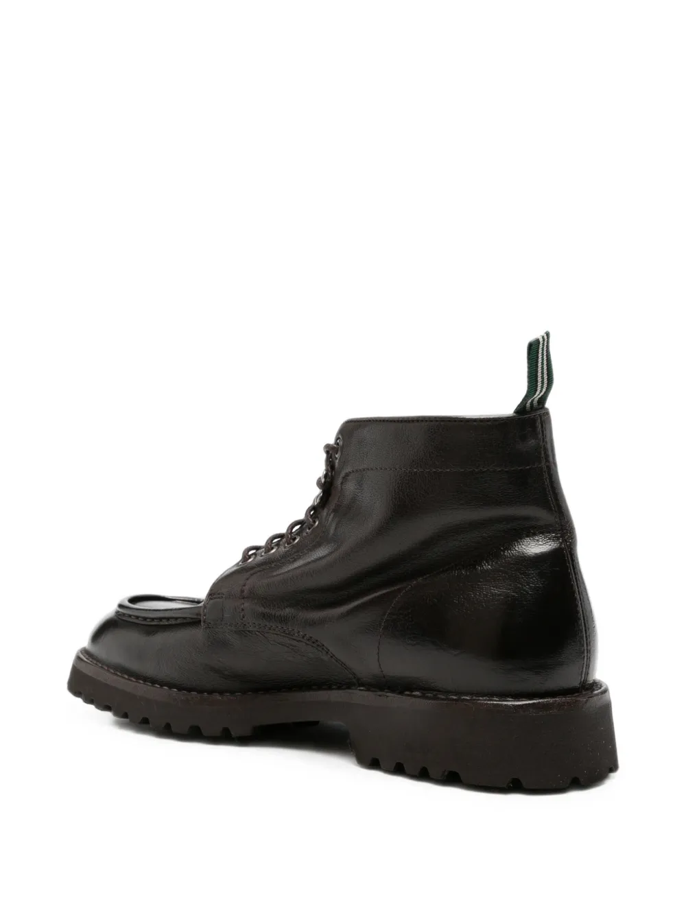 Green George lace-up leather ankle boots Bruin