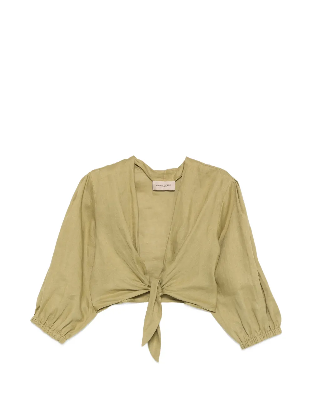 Adriana Degreas front-tie balloon-sleeve top