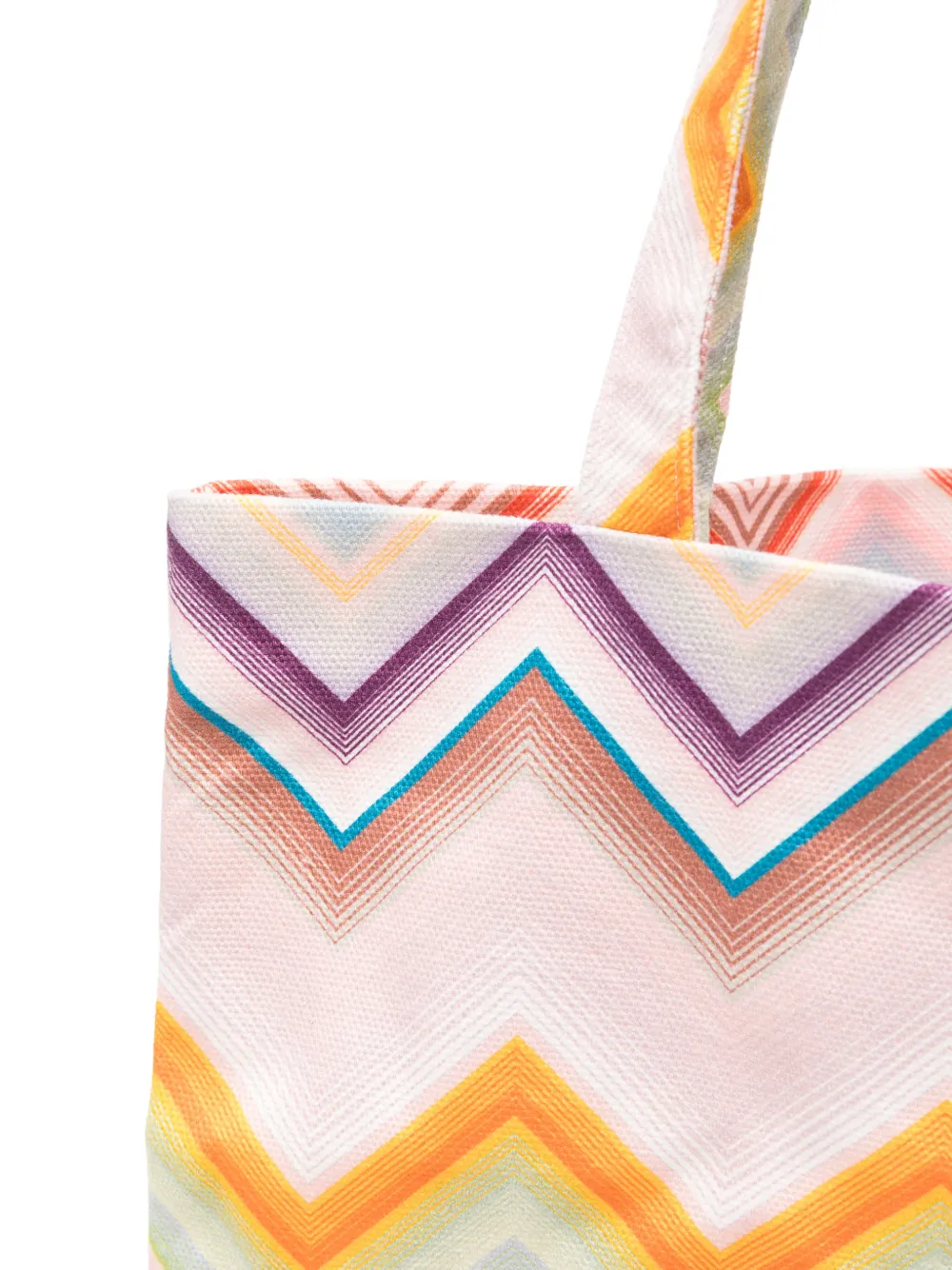 Missoni Kids Shopper met zigzag-patroon Roze