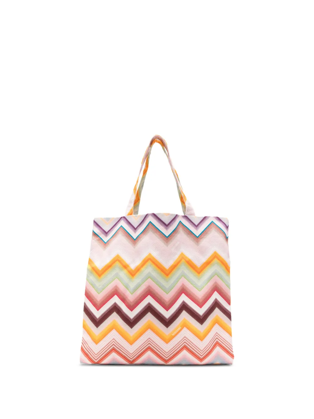 Missoni Kids Shopper met zigzag-patroon Roze
