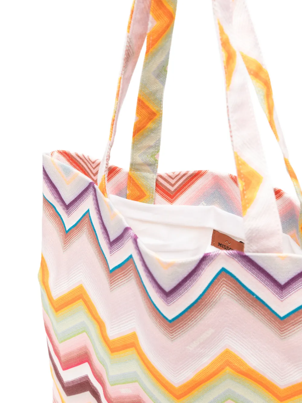 Missoni Kids Shopper met zigzag-patroon Roze