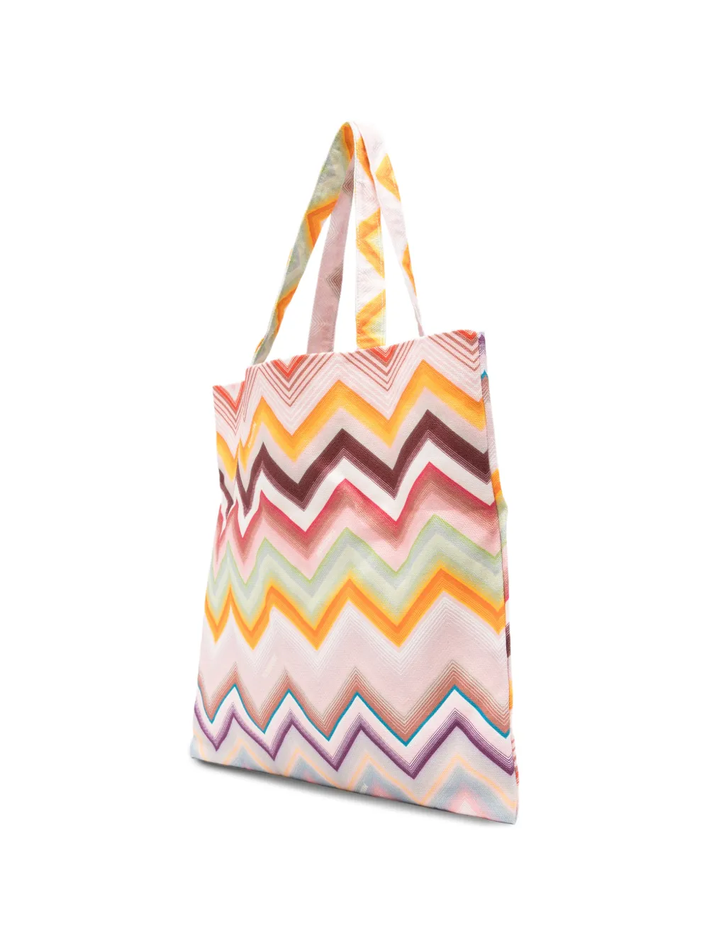 Missoni Kids Shopper met zigzag-patroon Roze
