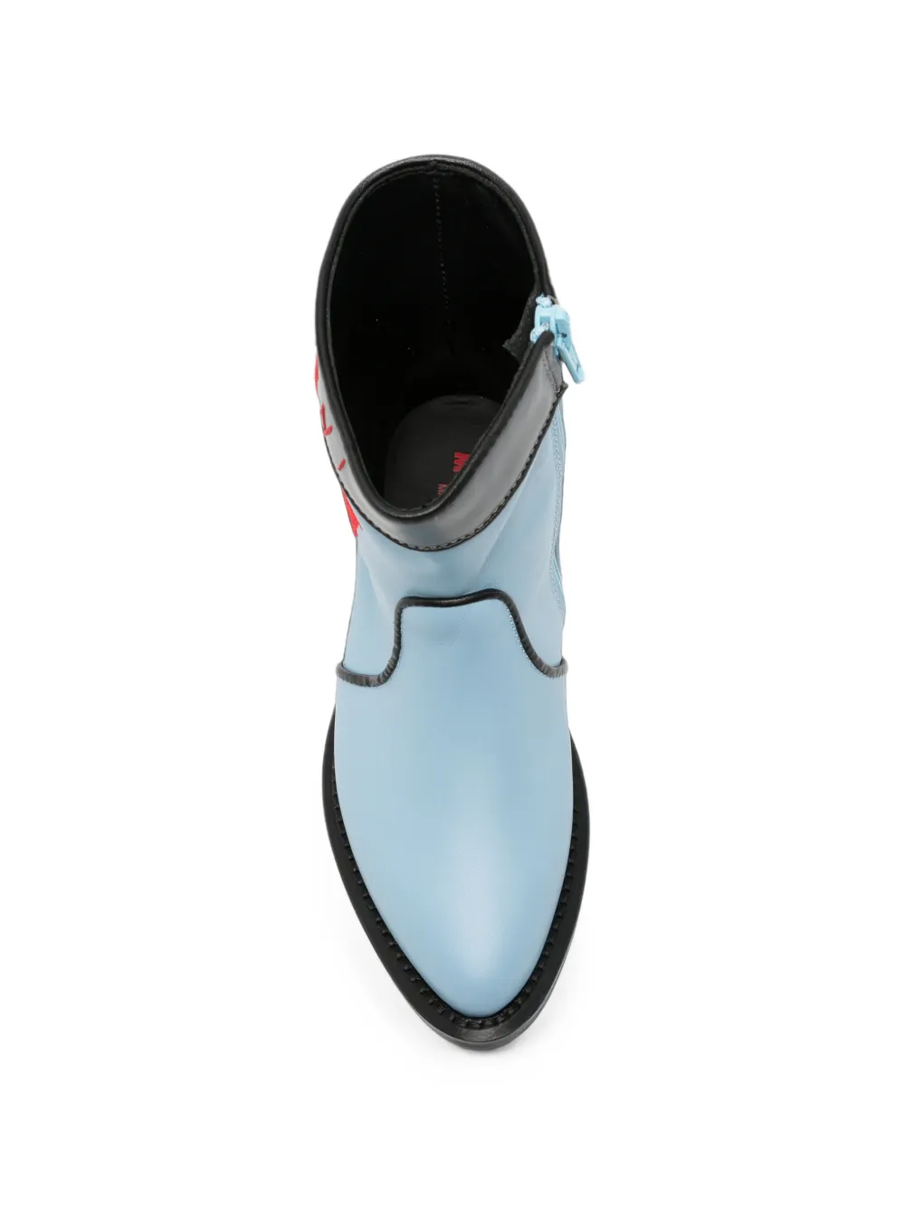 Marni Kids heart-motif logo-embroidered boots Blauw