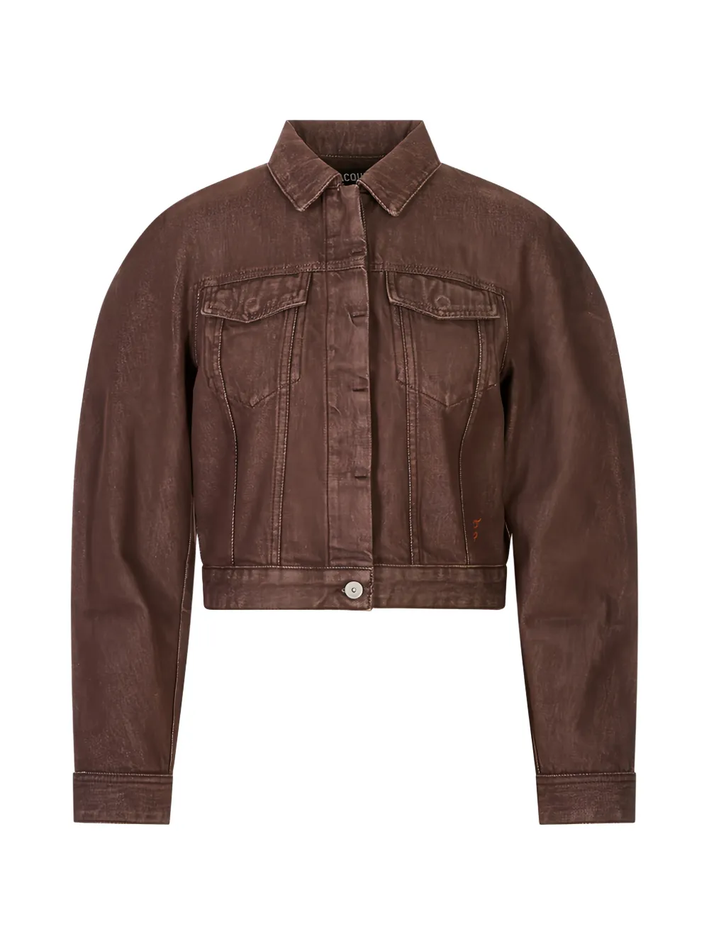 Jacquemus The De-nîmes Ovalo Denim Jacket In Brown