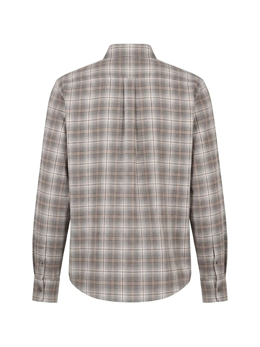 Peserico check-pattern long-sleeve shirt Grijs