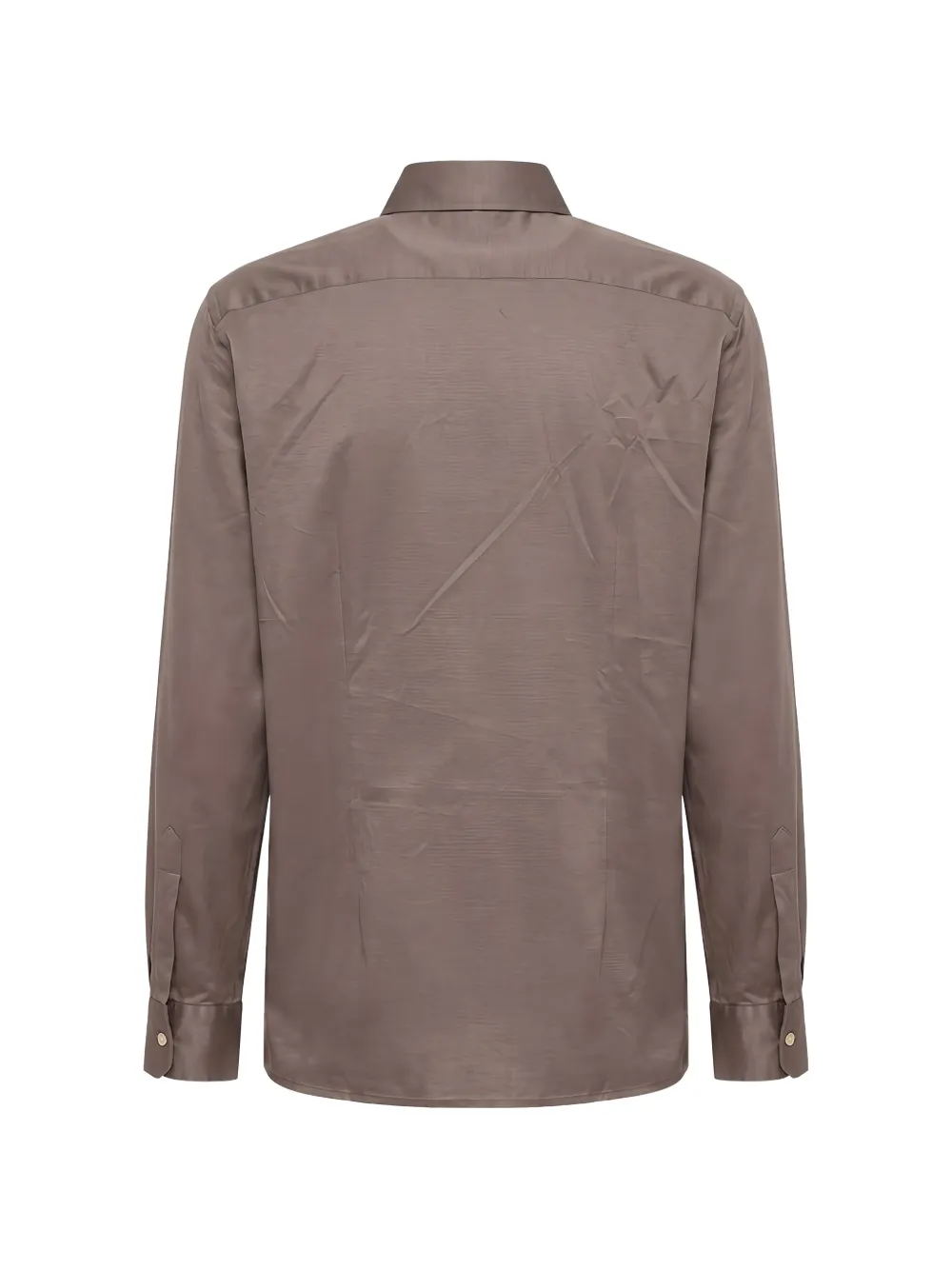 Kiton Nerano button-down chest-pocket shirt Bruin