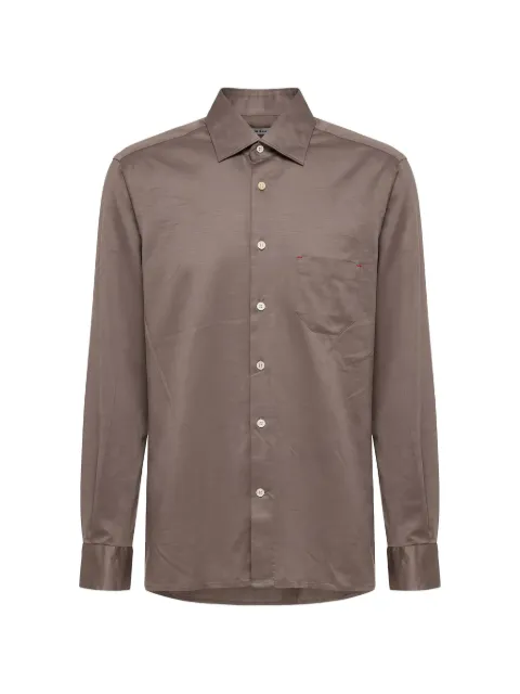 Kiton Nerano button-down chest-pocket shirt