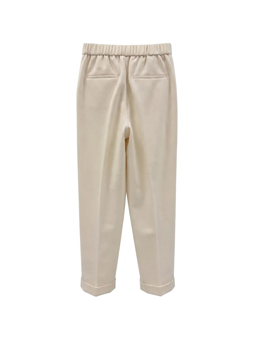 Peserico Broek met elastische tailleband Beige