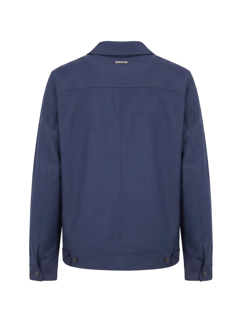 Peserico zip-up shirt jacket Blauw