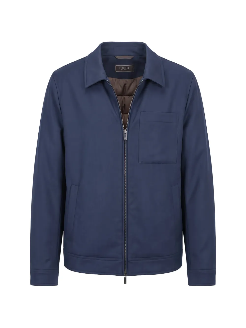 Peserico zip-up shirt jacket - Blu