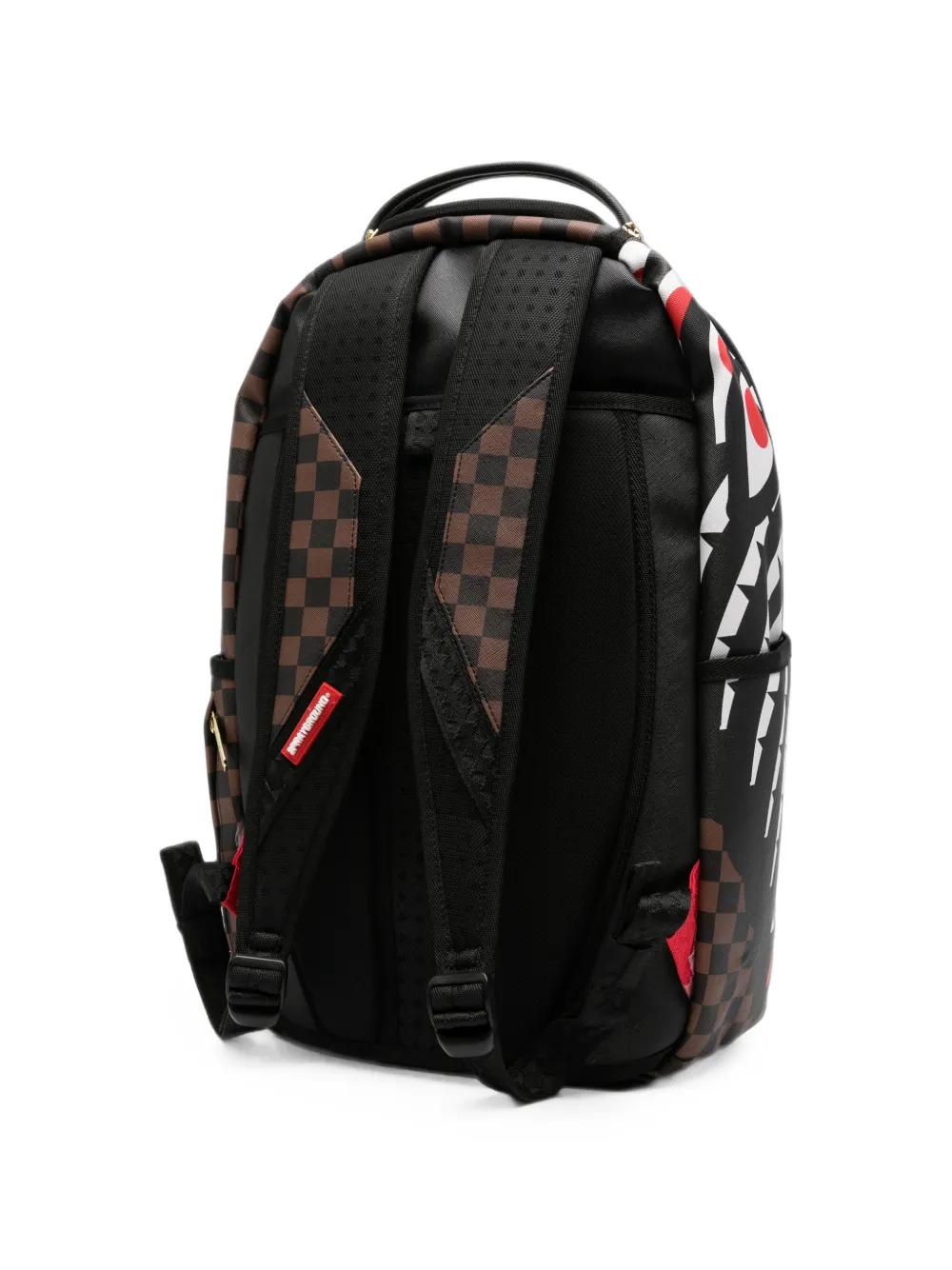 sprayground kid Geruite rugzak met haai-print Zwart