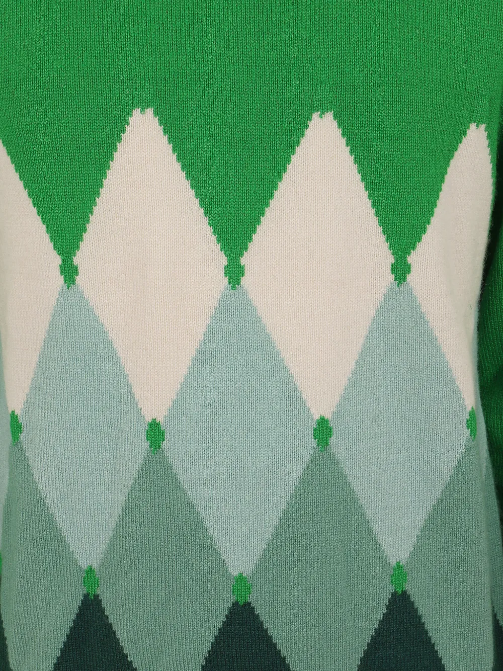 Ballantyne argyle-knit cashmere sweater Groen