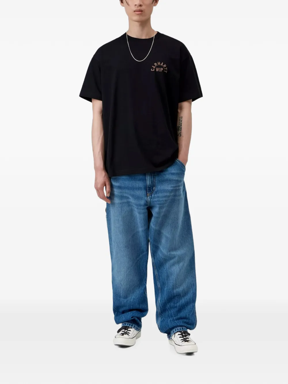 Carhartt WIP Arch Script T-shirt Zwart