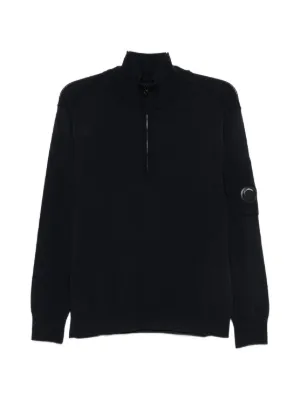 Stone Island Ribbed zip-neck Sweater | Blue | FARFETCH