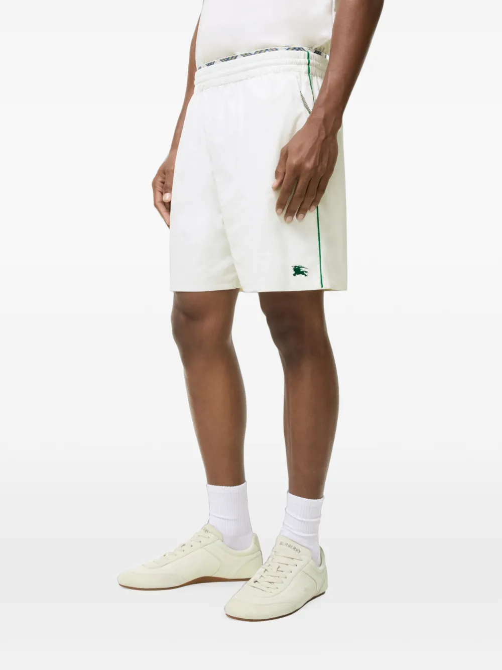 Burberry Stretch nylon tennisshorts Wit