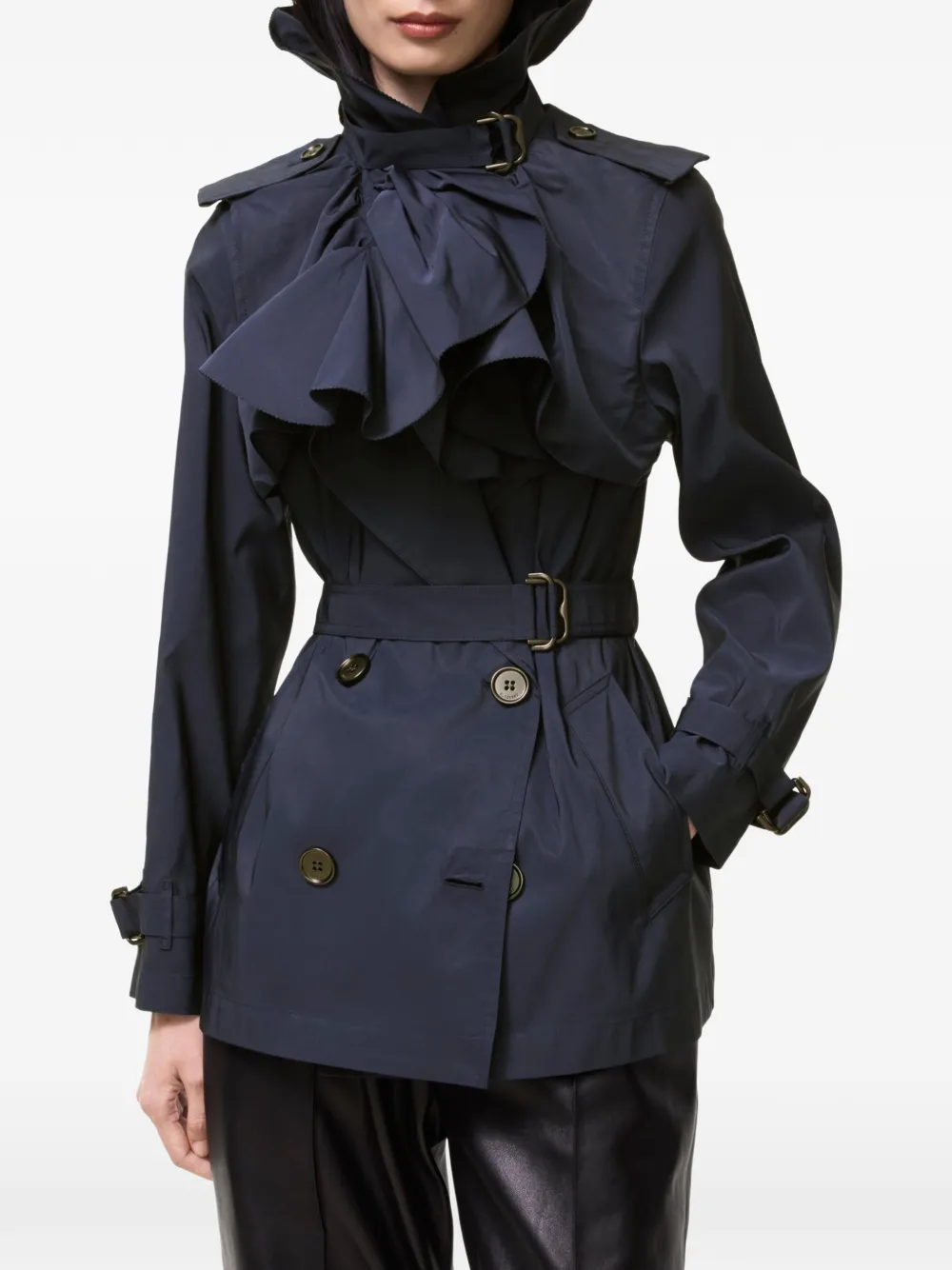 Burberry Clare faille trenchcoat Blauw