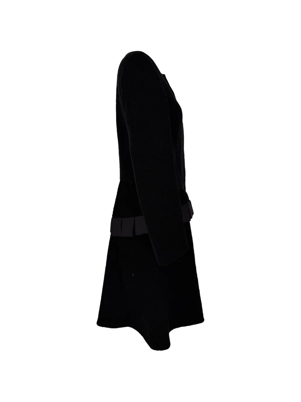 Pre-owned Etro Vintage Tweed Flared Coat In Black