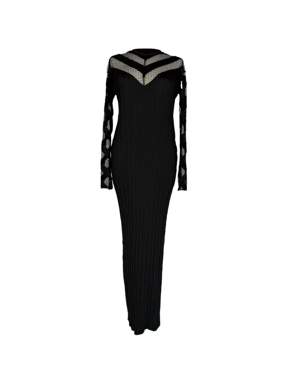 Pre-Owned Alexander Wang Abito lungo plissettato - Nero