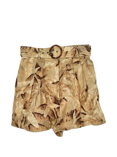 ZIMMERMANN Super Eight leaf-print shorts