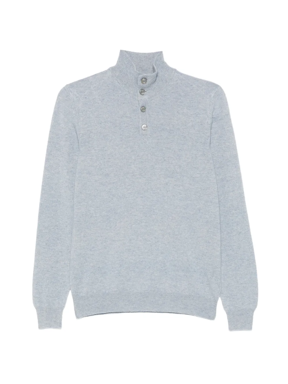 Fedeli high-neck buttoned polo shirt