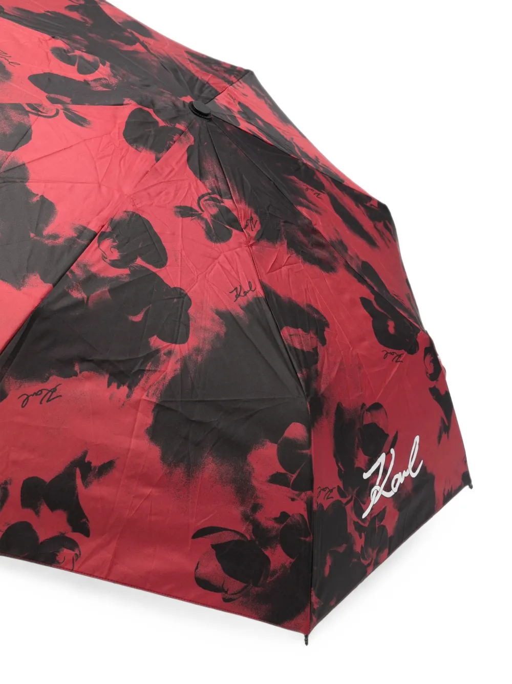 Karl Lagerfeld K signature flower umbrella Rood