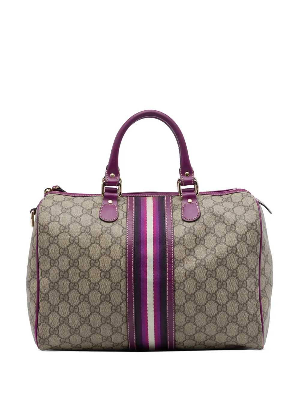 Gucci Pre-Owned 2016-2026 Medium GG Supreme Joy Web boston bag - Toni neutri