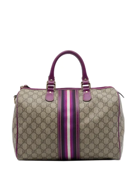 Gucci Pre-Owned 2016-2026 Medium GG Supreme Joy Web boston bag
