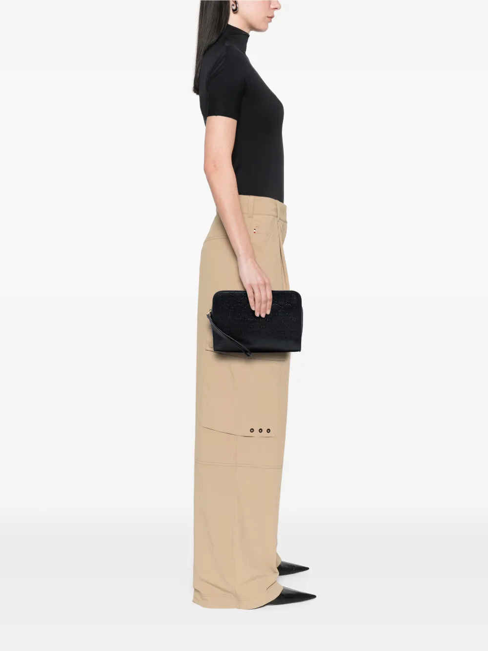Gucci Pre-Owned 2016-2026 Guccissima clutch Zwart