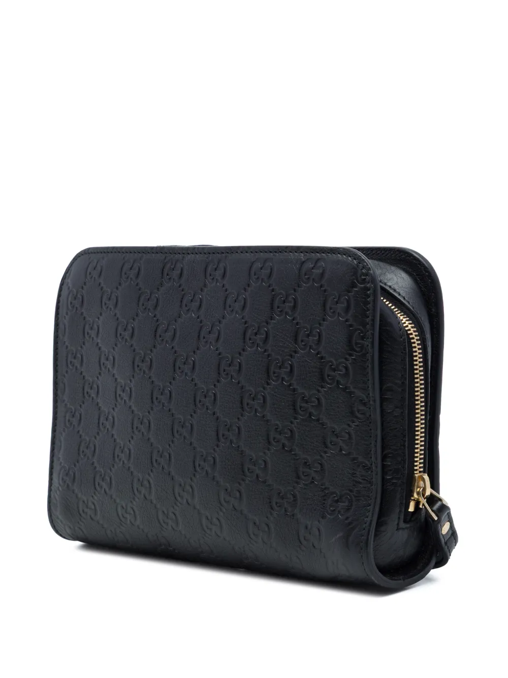 Gucci Pre-Owned 2016-2026 Guccissima clutch Zwart