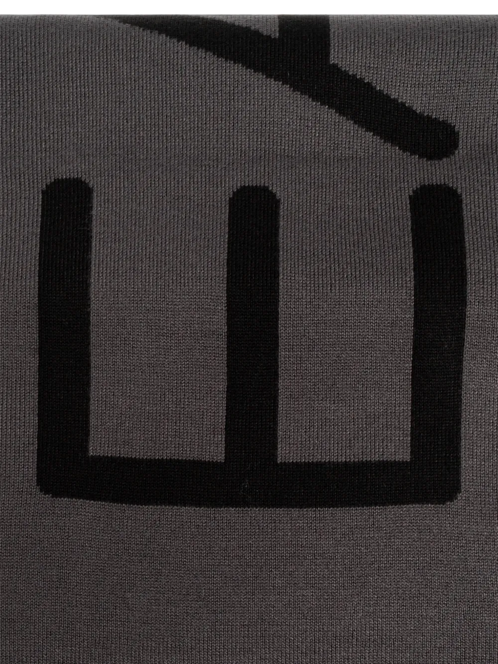 Ea7 Emporio Armani Mountain U gebreide sjaal met logo-print Grijs