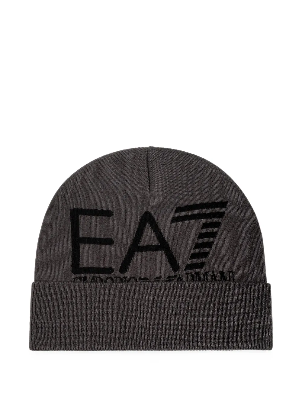 Ea7 Emporio Armani Mountain Visibility logo-print beanie hat - Grigio