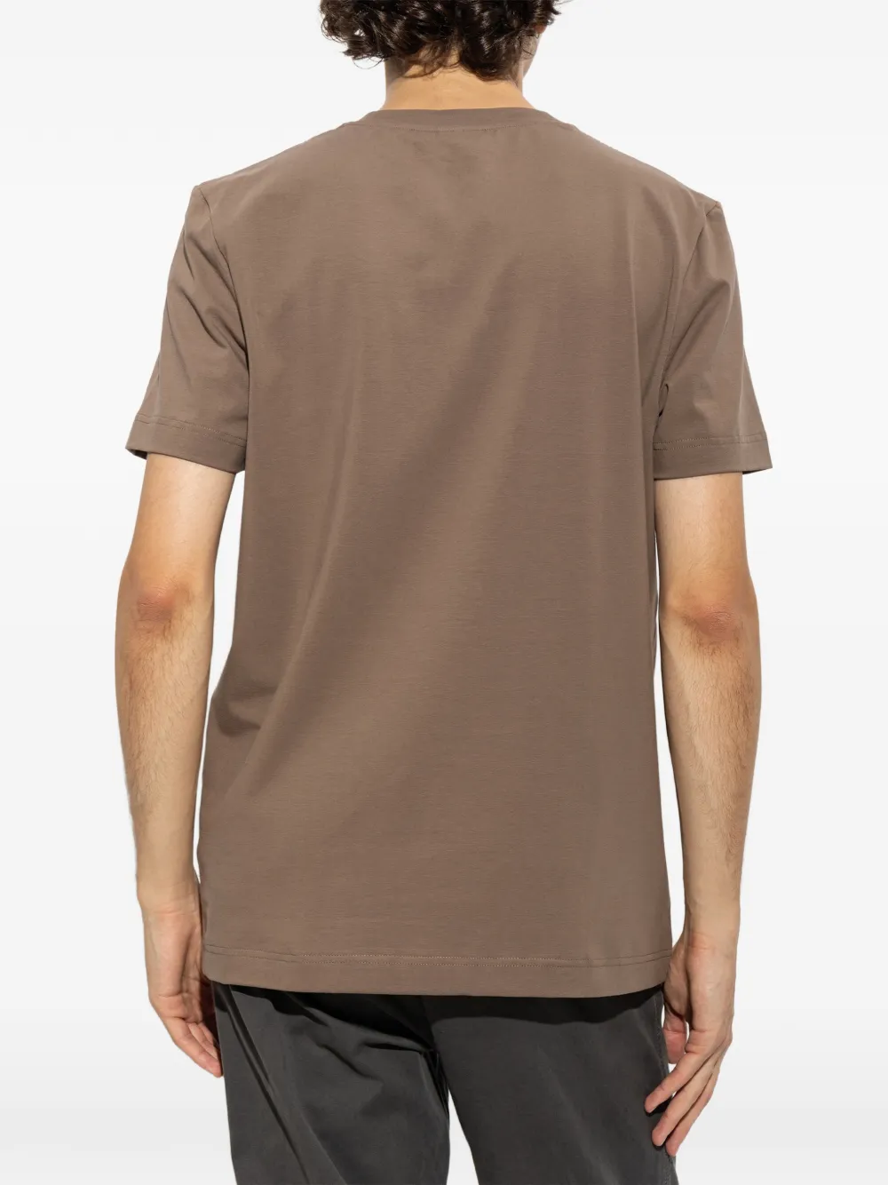 BOGNER Ryan T-shirt met logo-plakkaat Bruin