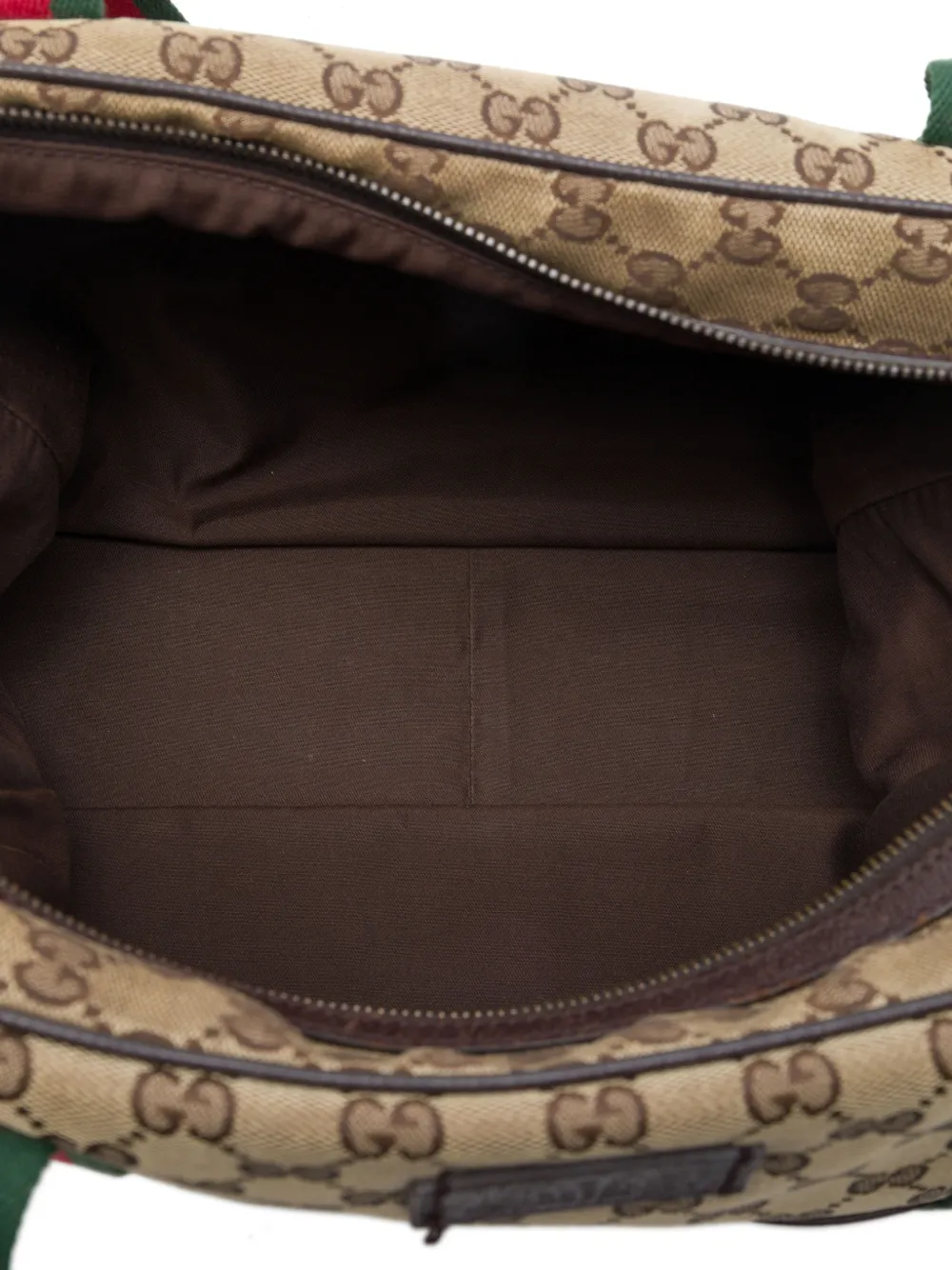 Gucci Pre-Owned 2016-2026 GG Web canvas aktetas Beige