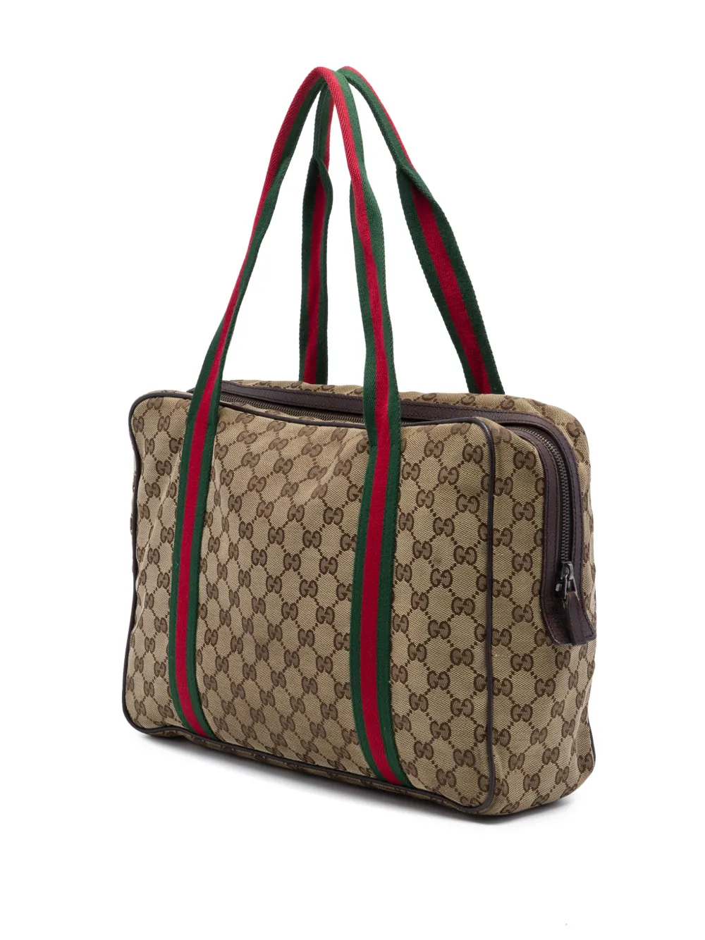 Gucci Pre-Owned 2016-2026 GG Web canvas aktetas Beige