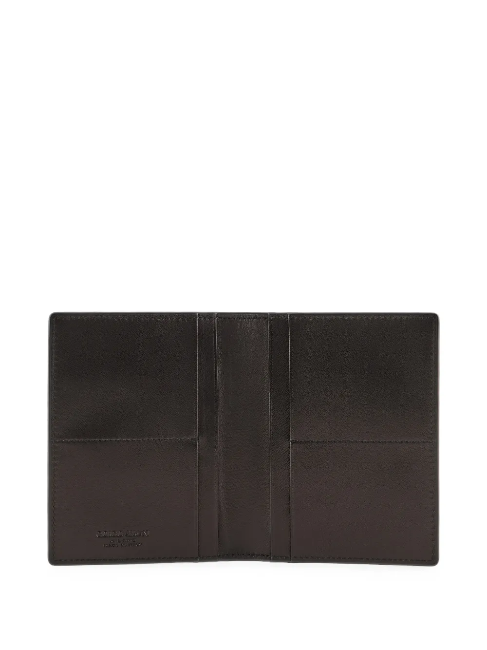 Giorgio Armani Pasjeshouder met logo-reliëf Bruin