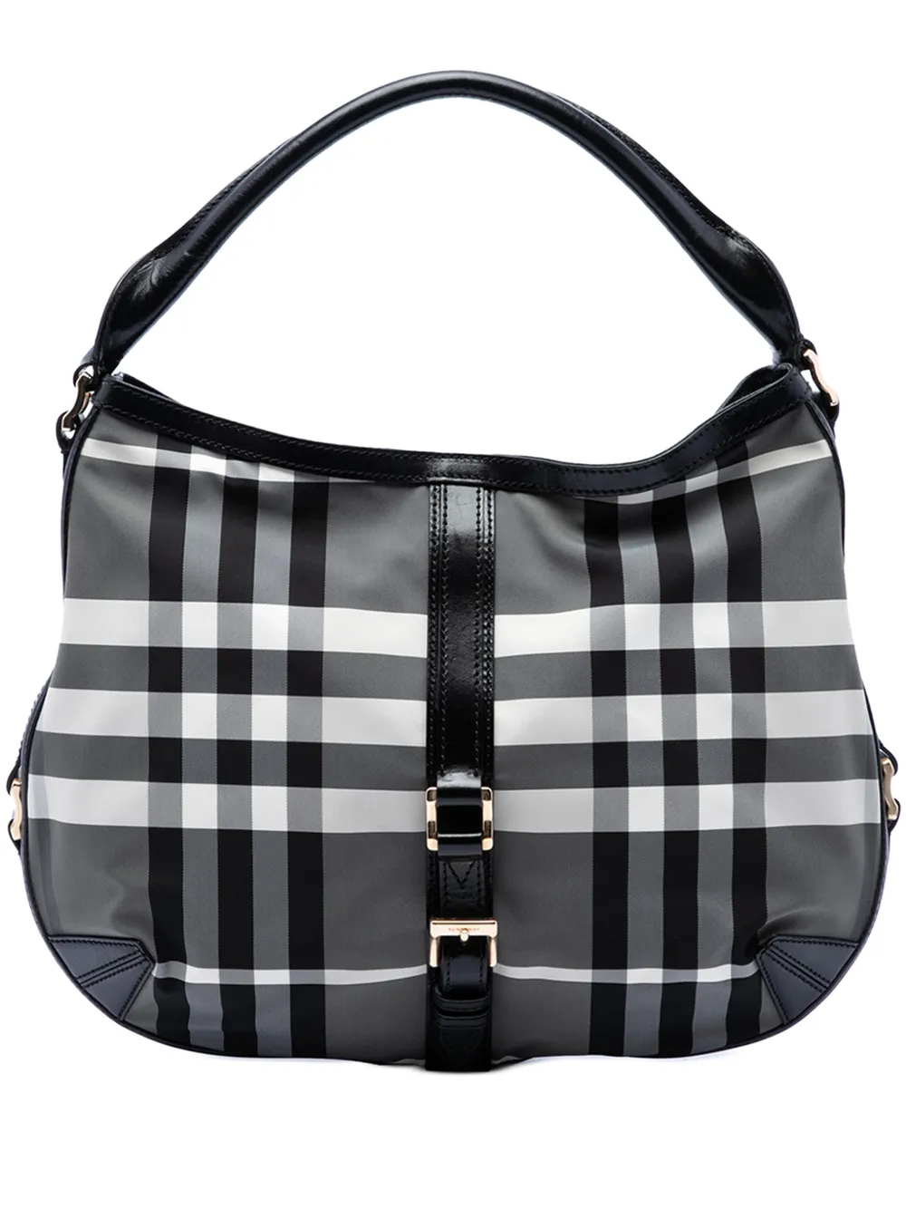 Burberry Pre-Owned 2000-2017 Beat Check Nylon Grafton hobo bag - Grau