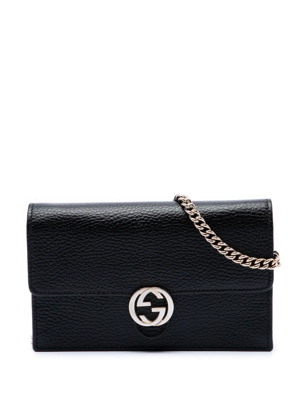 Gucci Pre-Owned Borsa a tracolla G Dollar in pelle di vitello con catena 2000-2015 - Nero