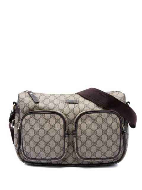 Gucci Pre-Owned sac à bandoulière à deux poches et motif GG Supreme (2016-2026)